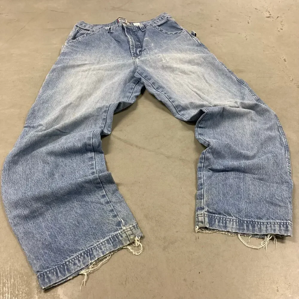 vintage baggy old navy cargo painter carpenter jeans 34x34